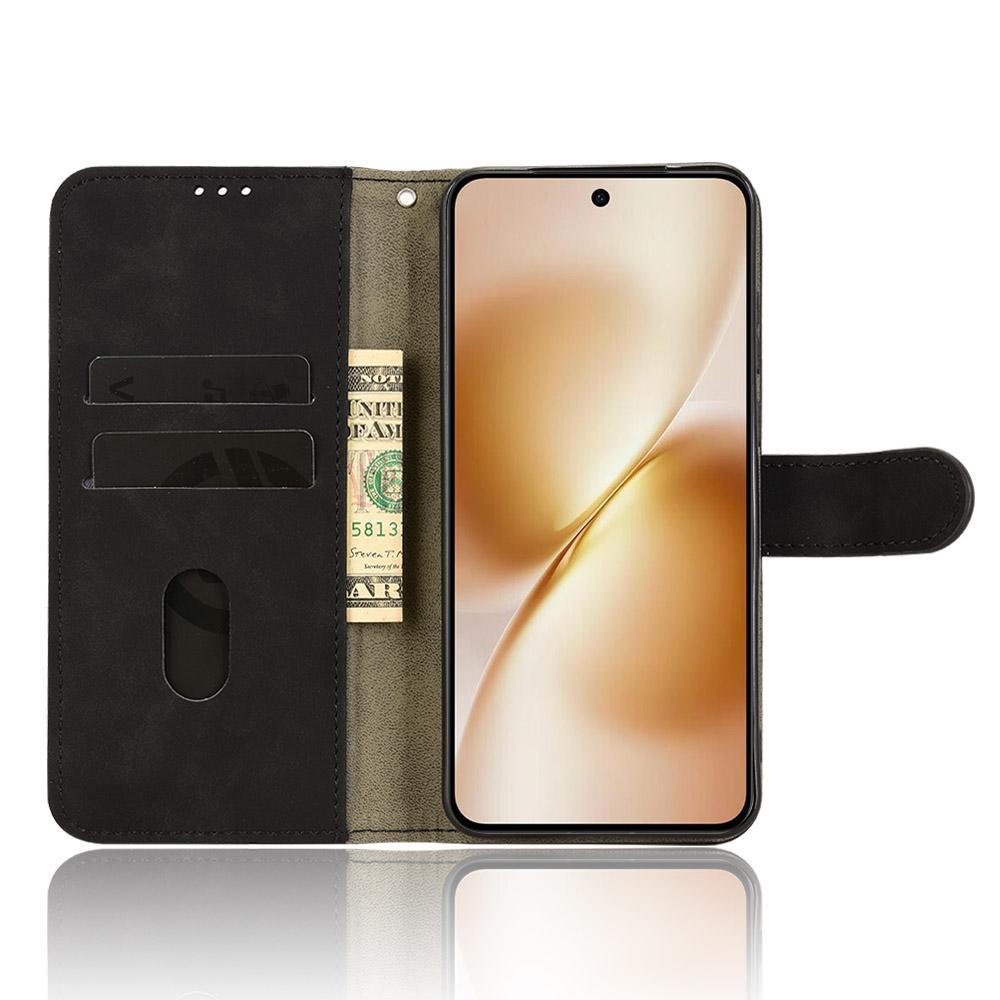 For vivo X200s 5G Leather Case Skin Feel Anti Drop Wallet Flip Phone Cover