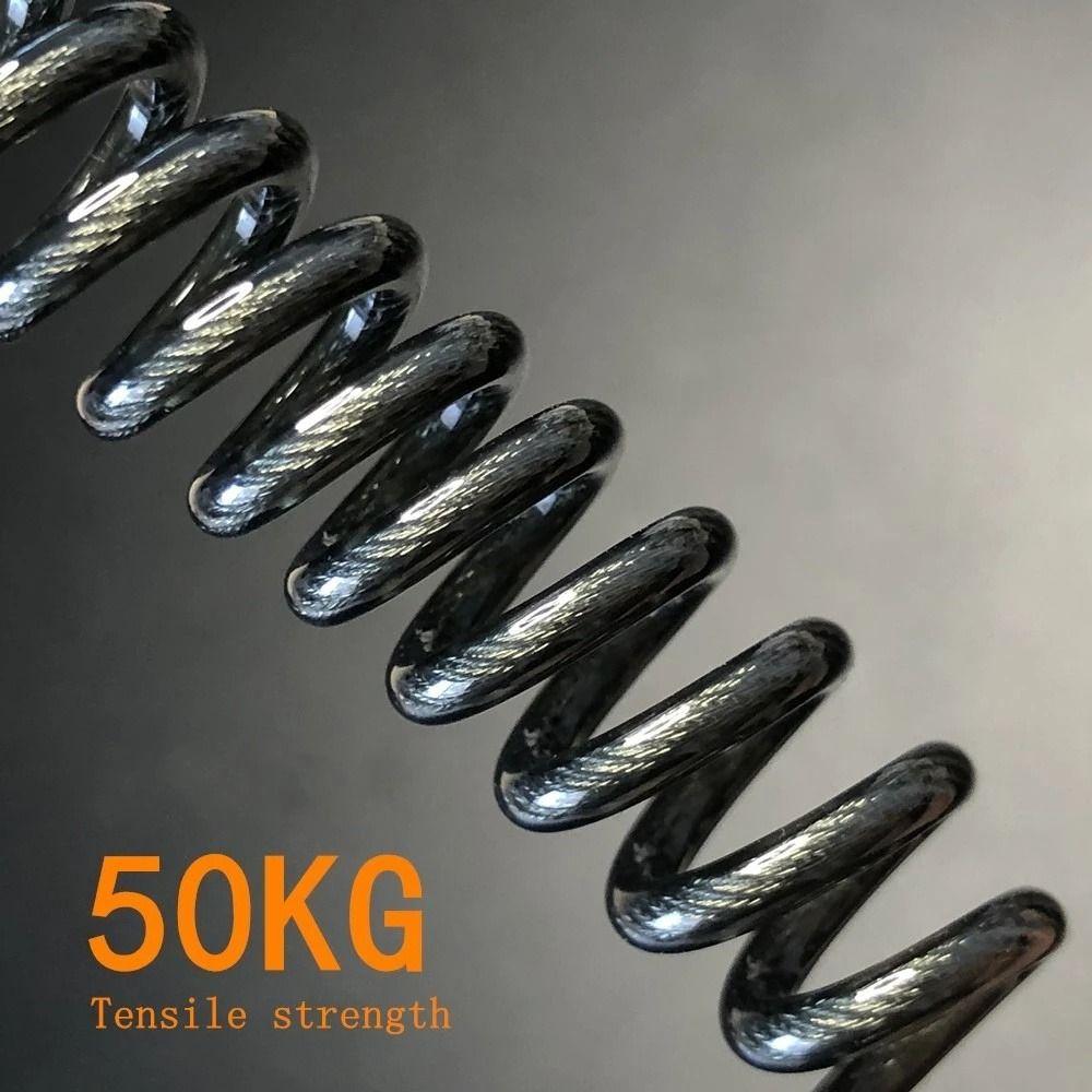 Key Cord Safety Rope Fishing Coiled Lanyard Fishing Lanyard Wire Spring Rope Fishing Missed Rope