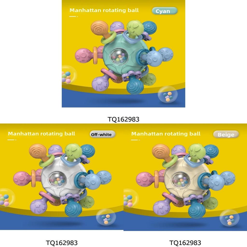 Silicone Baby Teething Toy With Grasping Ball For Infants And Toddlers