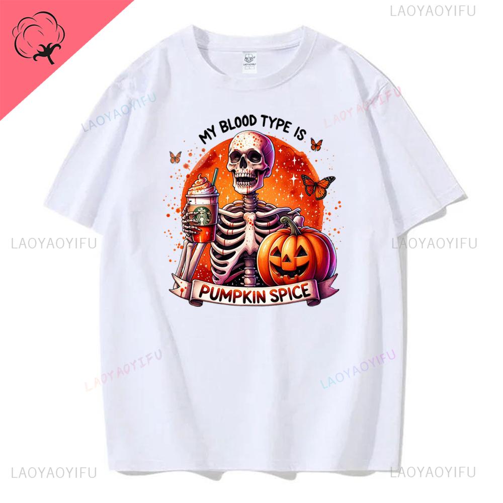 Women Ghost Pumpkin Bat Print Round Neck Pullovers Funny Halloween Costume Cotton Shirt Graphic T Shirts Y2k Top Harajuku Tops