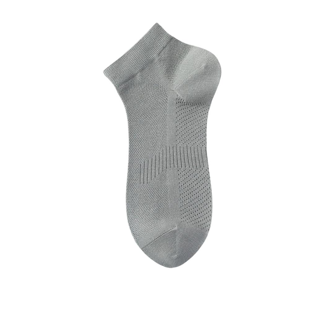 Mens Seamless Mesh Breathable Lightweight Moisture Wicking Odor Resistant Low Cut Athletic Ankle Socks for Sports Daily Wear