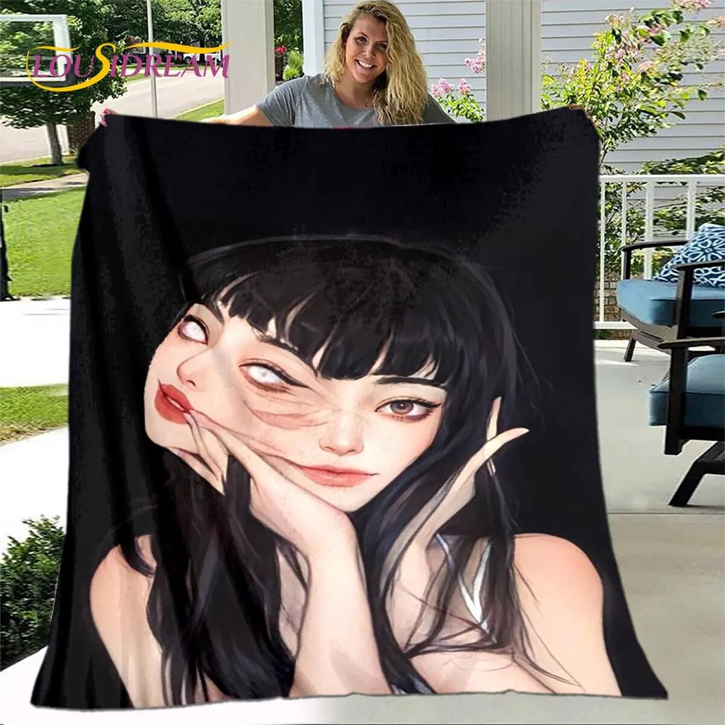 Junji Ito Tomie Kawakami Ghost Soft Plush Blanket,Flannel Blanket Throw Blanket for Living Room Bedroom Bed Sofa Picnic Cover
