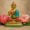 Brass Buddha Statue Blessing Pose 15cm