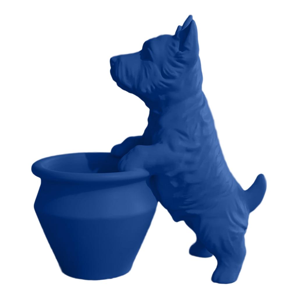 18CM West Highland Terrier Dog Planter Decorative Resin Flower Pot Holder Indoor Outdoor Garden Accent with Detailed Figurine Design
