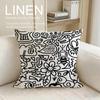 Artist Mr Doodle Cushion Cover Pillowcase Set Pcs X X Breathable Washable Sofa Cushion Cover