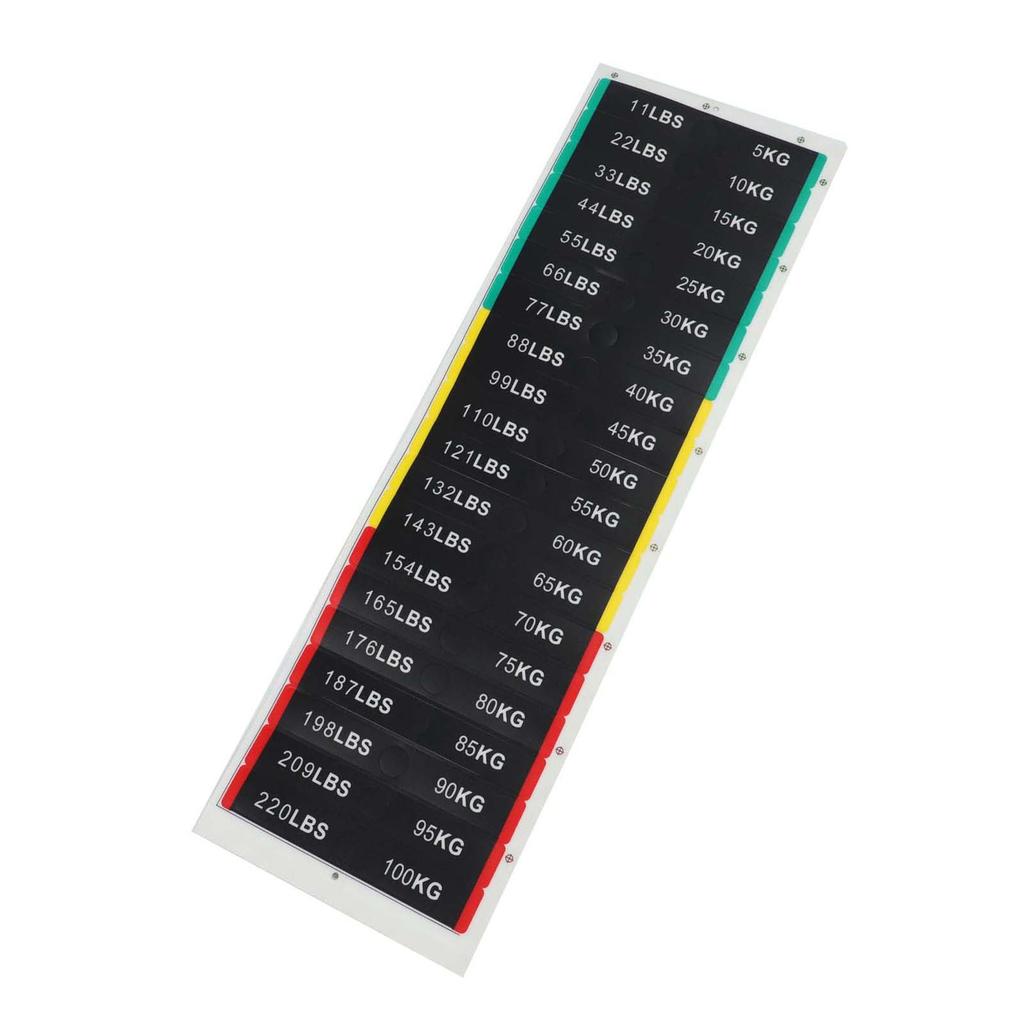 Gym Weight Plate Stickers for Easy Weight Identification and Organization