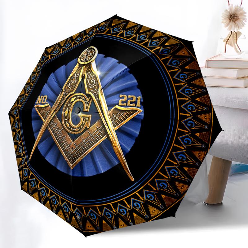 1PC Freemasonry Umbrella Portable Folding Umbrella Iron Frame Hole Bone Structure Outdoor Home Umbrella A7