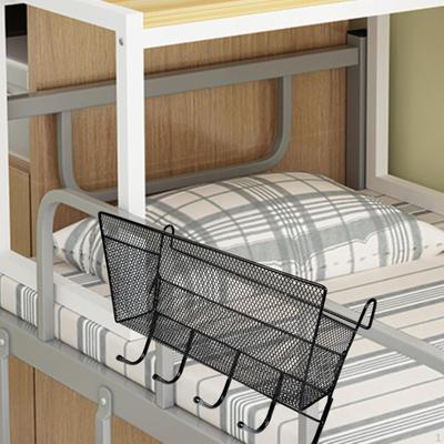 Bedside Hanging Basket Shelf for Bed Multifunctional Organizer Metal Dorm