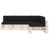Pallet Sofa Cushions Set 7 Pieces Black