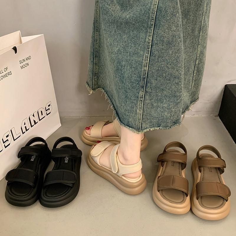 Platform sandals women's new summer sports soft-soled work versatile, not tired feet non-slip beach shoes
