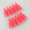 Set of 10 nail clips for removing hybrids, gel varnish, red