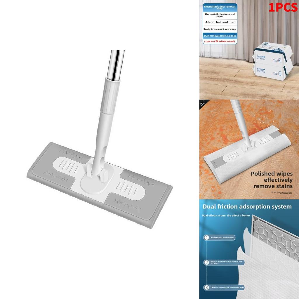 Disposable Floor Electrostatic Mop Rotating Dry Wet Cleaner Home Cleaning Tool