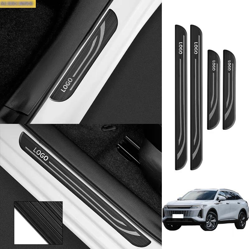Car-styling Stainless Steel Door Sills Scuff Plate Fit for EXEED RX TXL 2018    2022 2023 Car