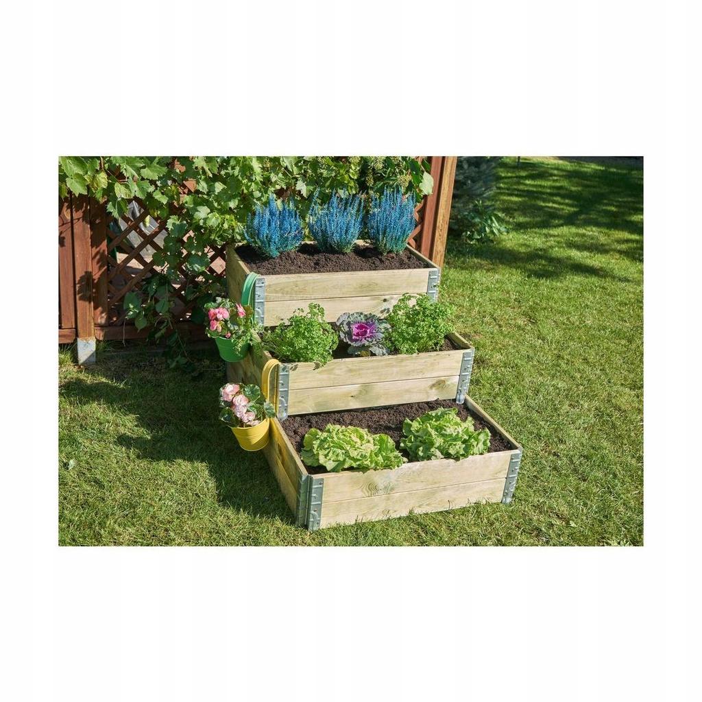 Wooden raised vegetable bed 80x80x20
