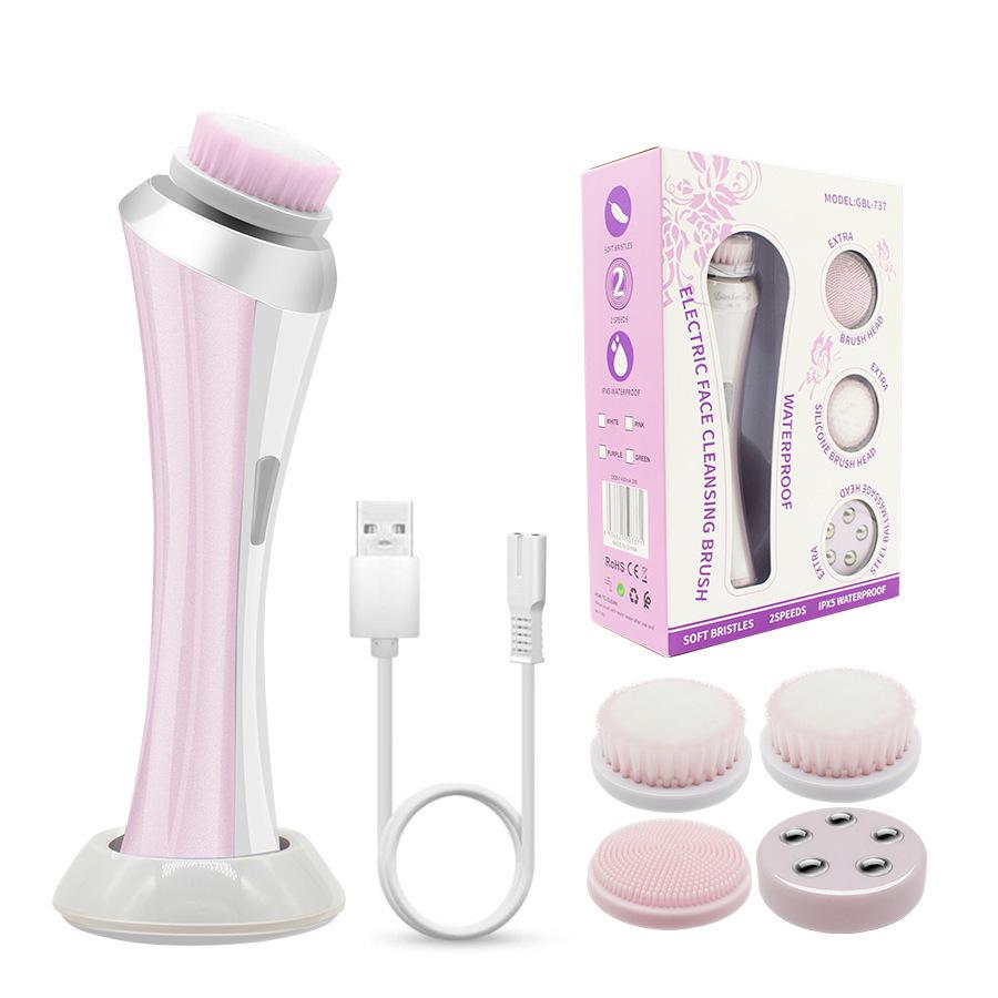 Multi-Functional Waterproof Electric Facial Cleanser & Massager with USB Charging