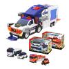 [pororomall] Tayo El Pequeño Autobús Policía SWAT Playset con Emergencia y Bomberos Minivehículo Doble Set