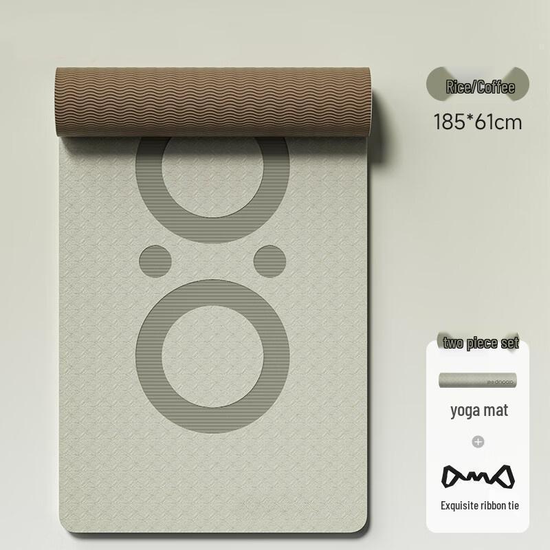 HANDUNYOU Thick TPE Yoga Mat with Alignment Lines