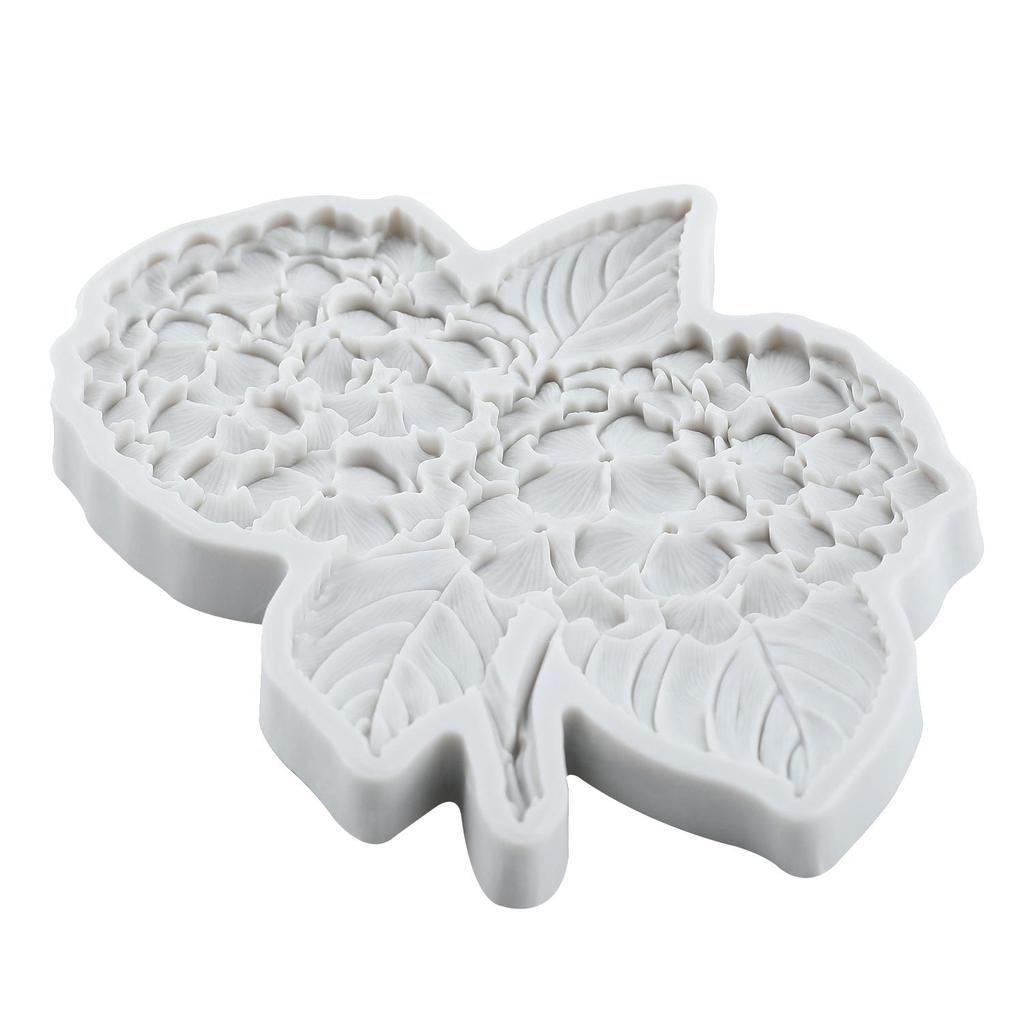 Stampo in Silicone a Forma di Fiore Fiore di Ortensia Stampi per Fondant Strumenti per Decorare Torte Topper per Cupcake Caramelle Argilla in Resina Stampo per Cioccolato Gumpaste