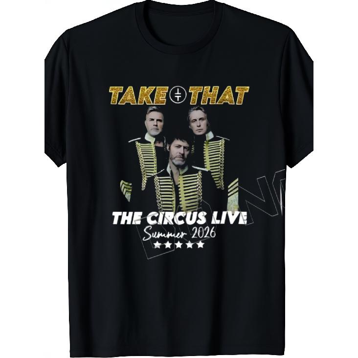 T-a-k-e T-h-a-t Althe Circus Live Summer Tour 2026 Unisex T-shirt S чёрный