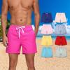 2025 Summer Men's Casual Loose Beach Shorts In Bright Colors