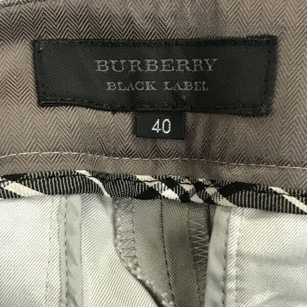 Made in Japan BURBERRY BLACK LABEL Slacks 40 Men Inseam 74cm Light Gray(USED)