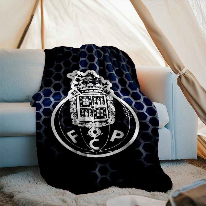 1 Stück FC Porto Design Bedruckte Weiche Flanelldecke Überwurf für Schlafzimmer Wohnzimmer Sofa Camping Reise Fan Geschenke Weihnachtsgeschenke