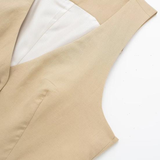 Yousheng Women's Vest Top V Neck Single Breasted Sleeveless Coat Casual Waistcoat with Pockets Ladies Dressy Vest Jacket