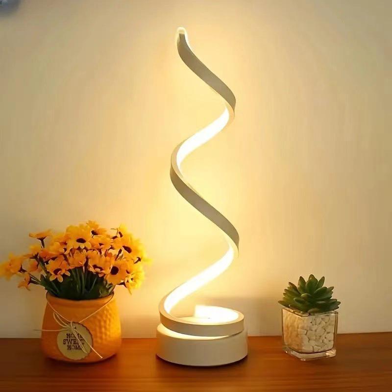 2025 Cross-border E-commerce: Modern Spiral, Adjustable LED, & USB Desk Lamps