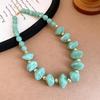 Elegant Summer Acrylic Beaded Necklace: Fashionable Round Clavicle Chain Jewelry