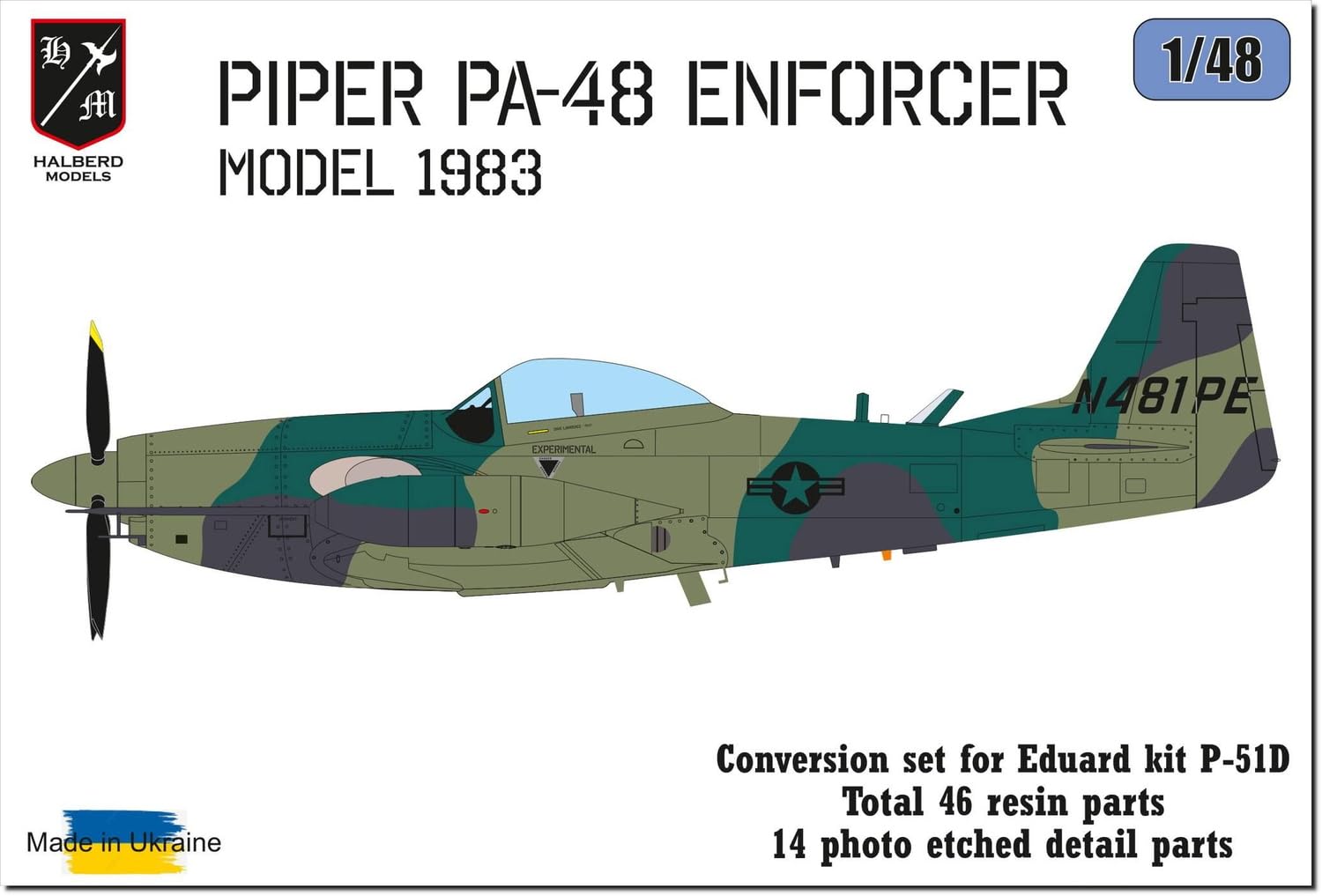 

Halberd Models Piper Enforcer 1983 Conversion Kit Eduard Plastic Model Parts HMU4818 1/48 PA-48 (for P-51D) (Airplane)