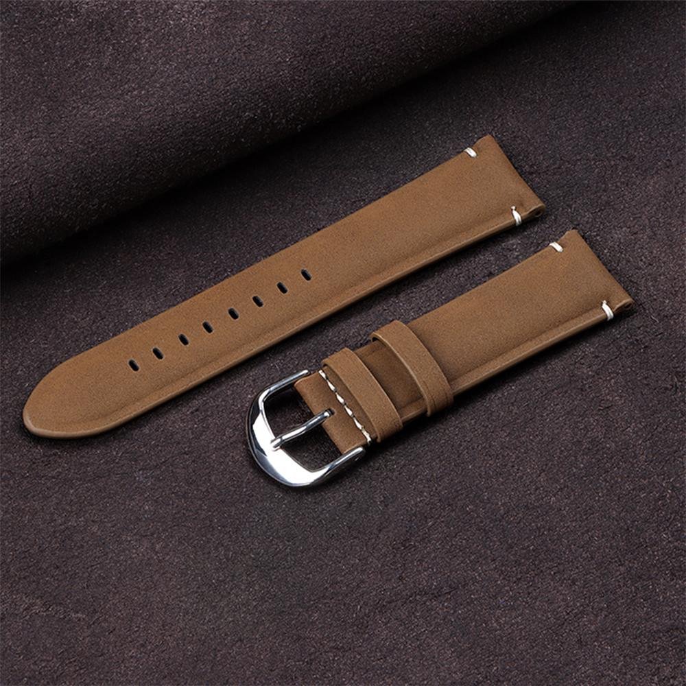 Watch Strap 20mm 22mm Vintage Sude Band Replacement Wristband Handmade Stitching Watchband Polished Clasp for Omega for Seiko