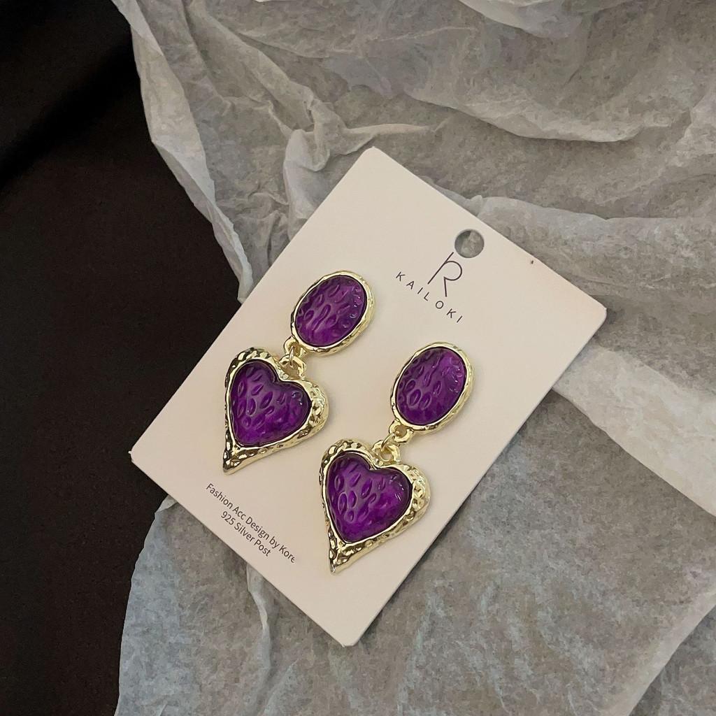 Unique Heart Earrings 2023 Trendy Geometric Alloy Jewelry In Stylish Colors