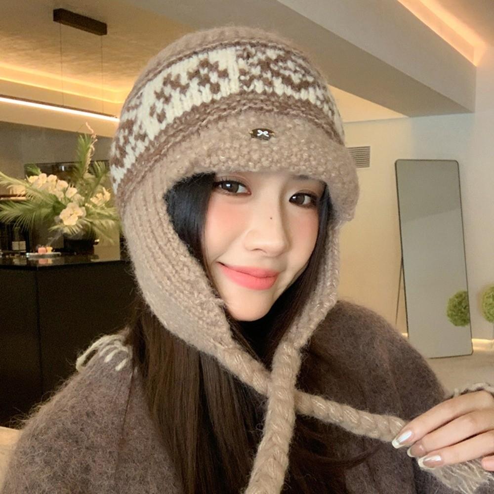 Windproof Ear Protection Hat Cold Proof Winter Warm Hat Creative Knitted Cap Autumn Winter