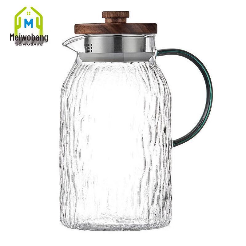 Bark Texture Heat-Resistant Glass Water Pitcher