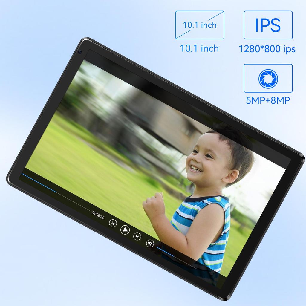 10.1 INCH Dual Band Wifi Pad 128GB Tablet 5000mAh Octa-Core Android 15 HD