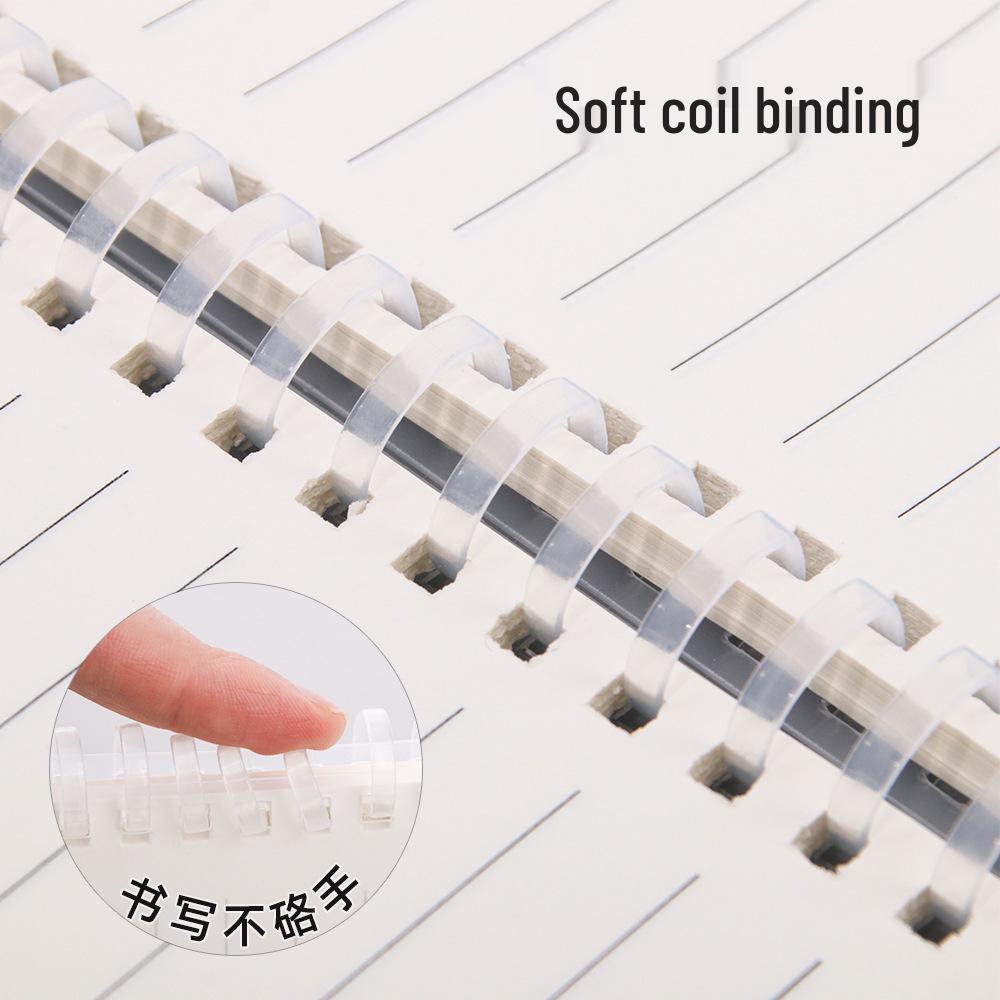 Creative B5 Thick Soft Rubber Coil Notebook for Students - A5 Horizontal Lined Grid Diary Stationery