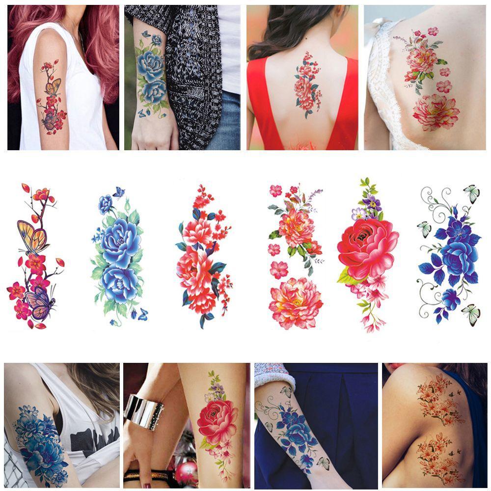 

Removable Waterproof Beauty 3D Flower Tattoos Stickers Temporary Body Art 8