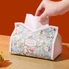 Leather Tissue Box For Home Living Room Decoration Car Tissue Box Bedroom Kitchen Desktop Light Luxury Napkin Holder
