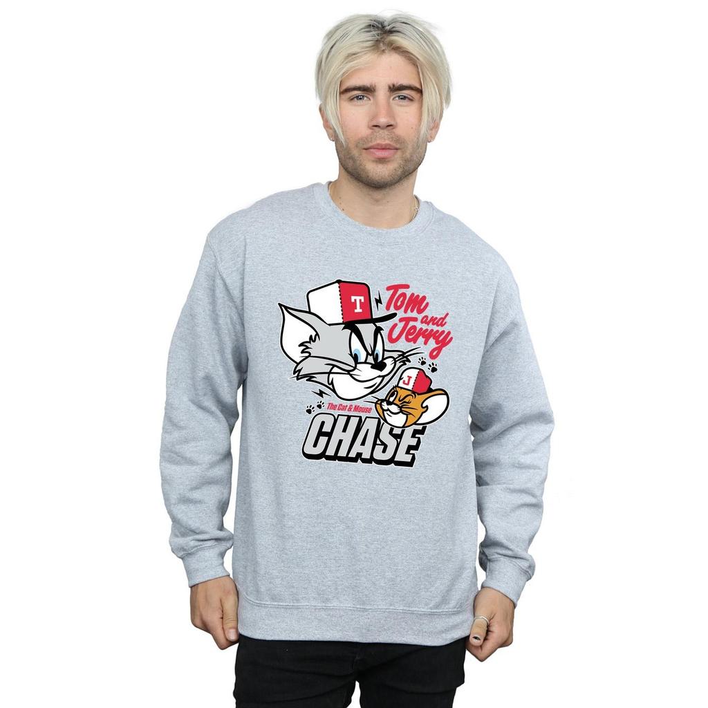Tom Und Jerry Herren Katze & Maus Verfolgungsjagd Sweatshirt