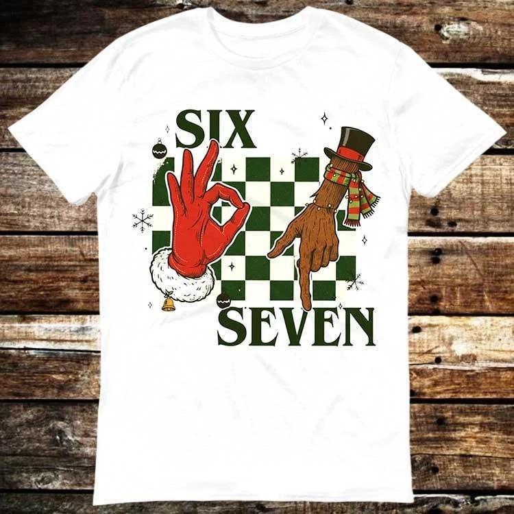 Funny Christmas Meme Shirt Santa Snowman Six Seven Hands Shirt Meme Gift T 6389 2XL
