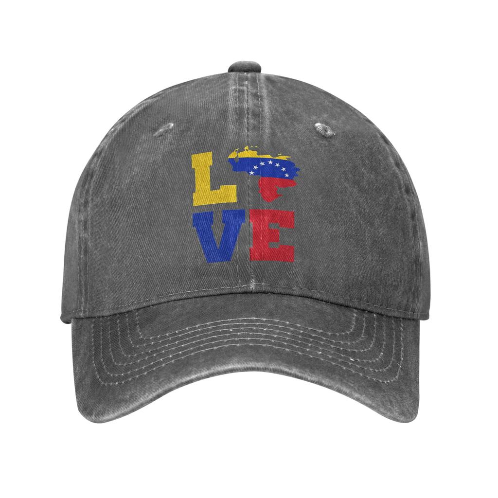 Love Venezuela Map Flag Tricolor Casual Baseball Cap Running Hippie Trucker Hat Summer SunProof Couple Women Baseball Caps