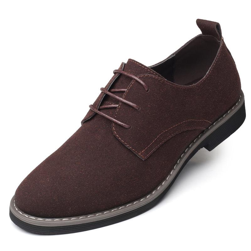 

Mens Navy Blue Suede Leather Oxford Shoes Lace Up Low Heel Casual Business Formal Footwear For Office And Daily Wear Simple 41
