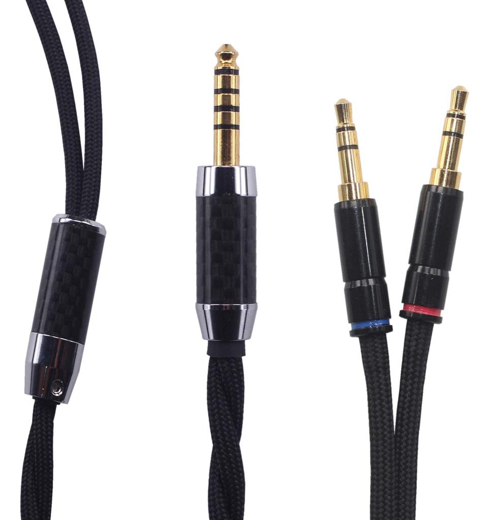 KK CABLE HIFI Balanced Male to 2 x Version Upgrade Cable Replacement Compatible with Hifiman Arya HE Monoprice Beyerdynamic NK-A 4.4mm 3.5mm Cable,