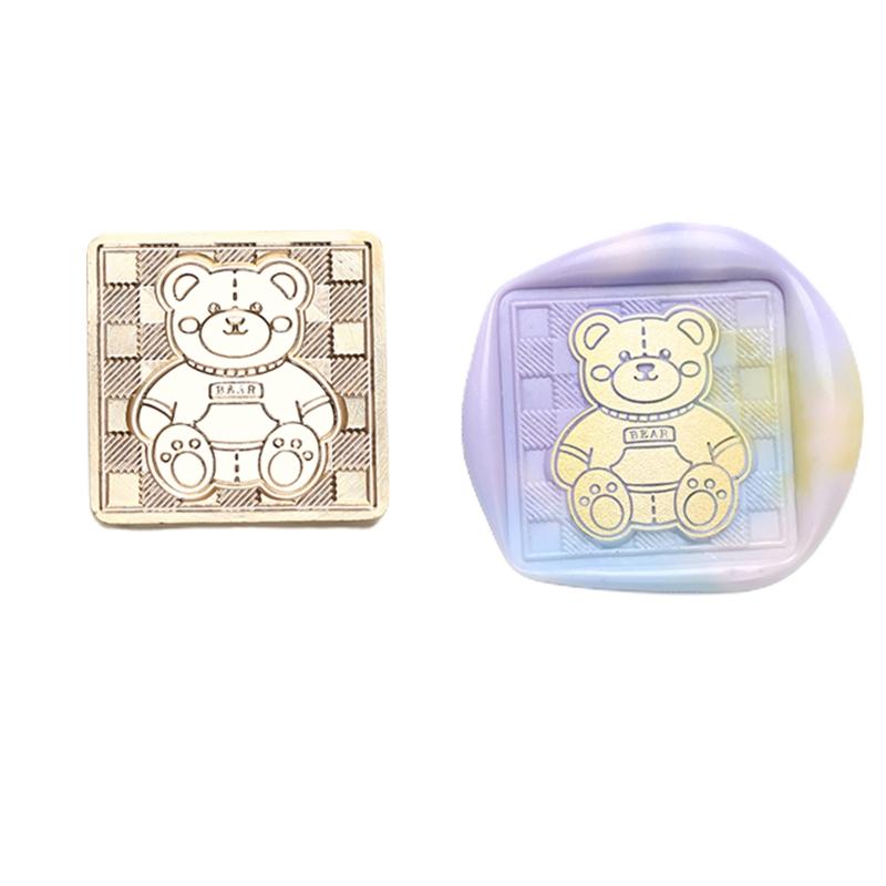 Cartoon Wax Stamp Replacement Head 11 Designs Round/Square/Rectangular for DIY Scrapbooking Card Making Sealing Envelope