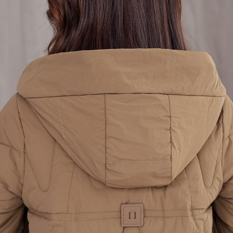 Mulher Longo Parkas Inverno Outerwears Elegante Senhora Jaqueta Com Capuz Casual Solto Grosso Quente Casacos