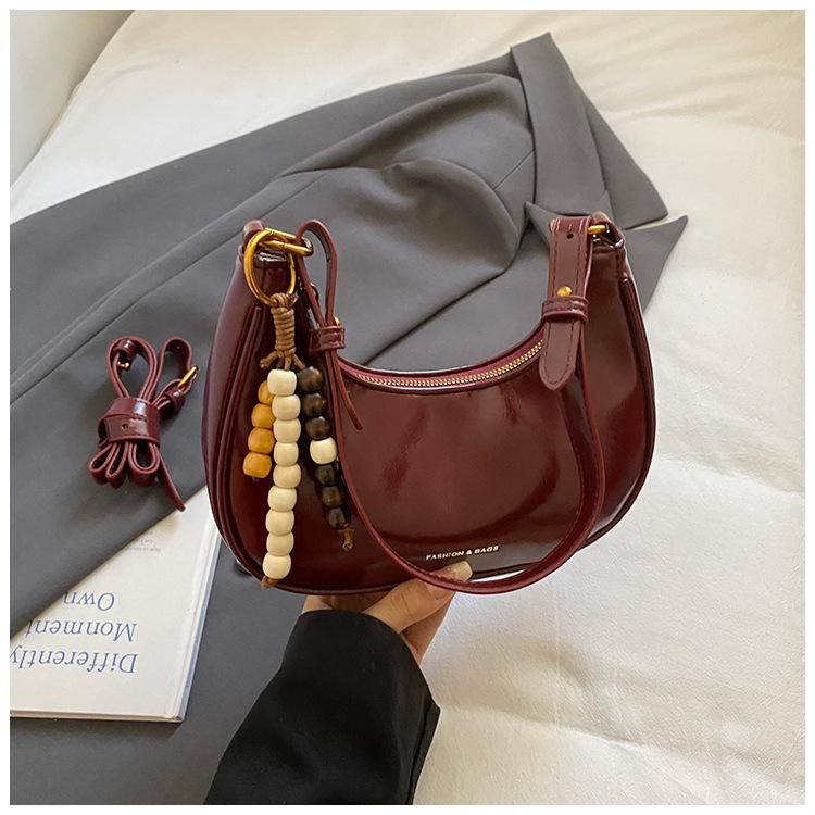 Handtasche im französischen Stil Damentasche Achseltasche Schlicht und stilvoll Pendler-Umhängetasche