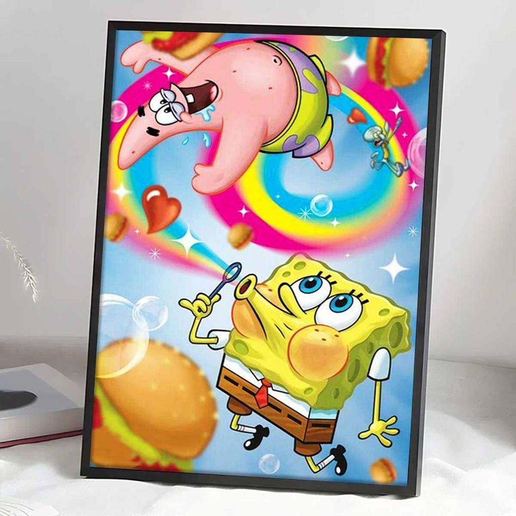 5D DIY Diamond Art Painting Kits for Adults, Cute Pets Full Round Crystal Diamond Kits for Beginner for Home Wall Decorate