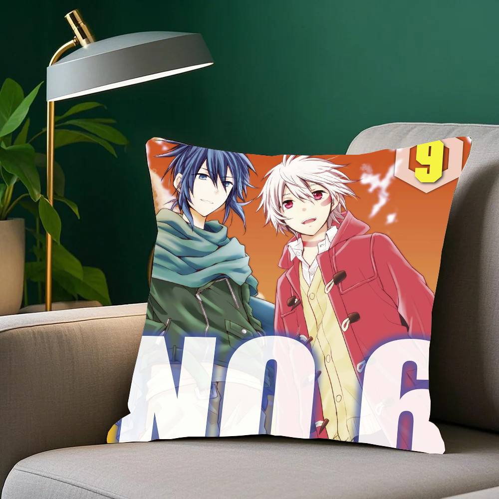 NO.6 Anime Pillow Case Fashion Square Pillowcase Bedroom Sofa Room Ins Decoration Leisure