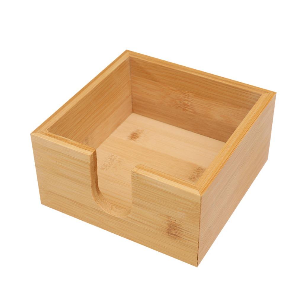 Square Tabletop Freestanding Tissue Dispenser Natural Standing Napkin Dispenser  Table