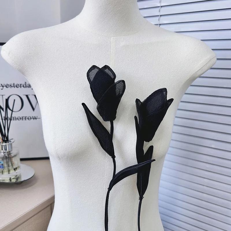 Solid Color Clothing Accessories Simplicity Flower Shape Dress Decoration Diy Simulation Flower Accessories